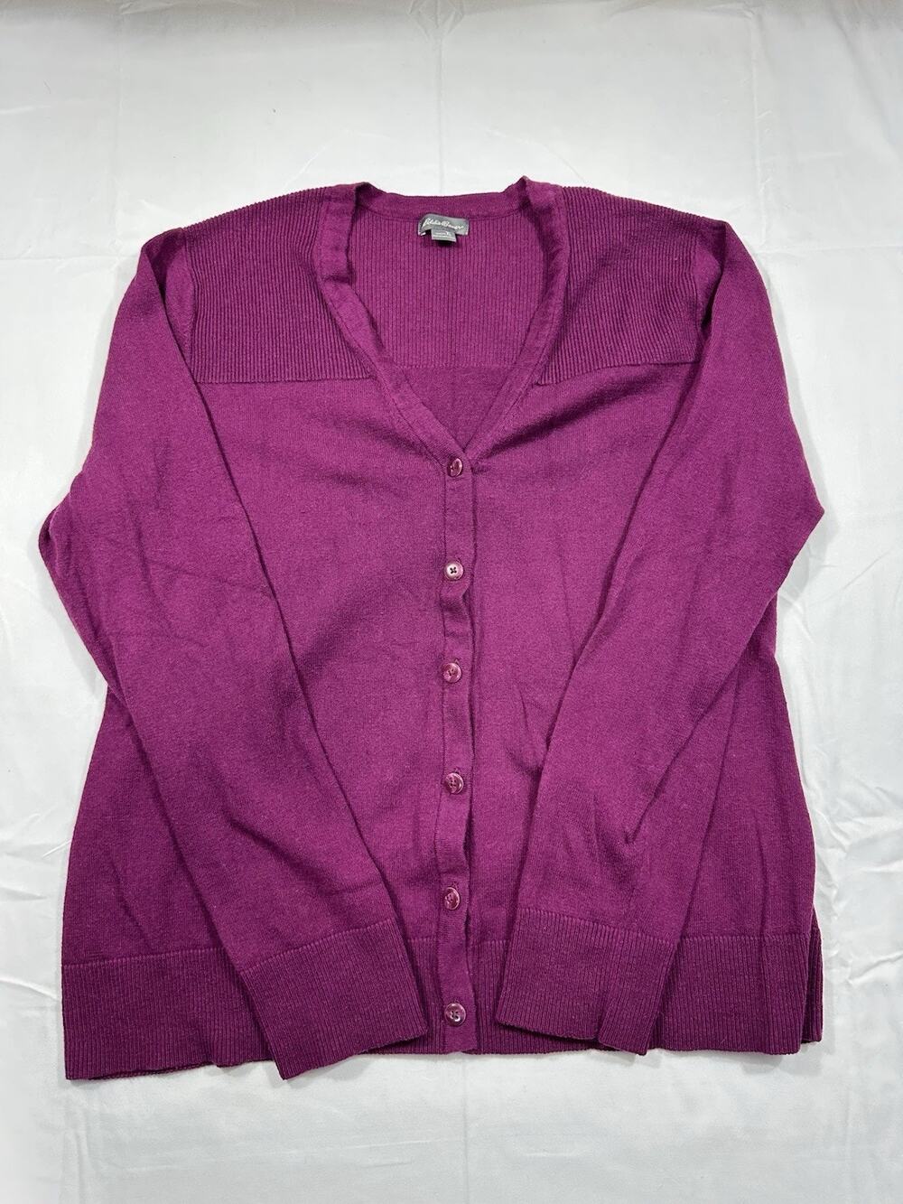 Eddie Bauer Women’s Cardigan Size XL Purple